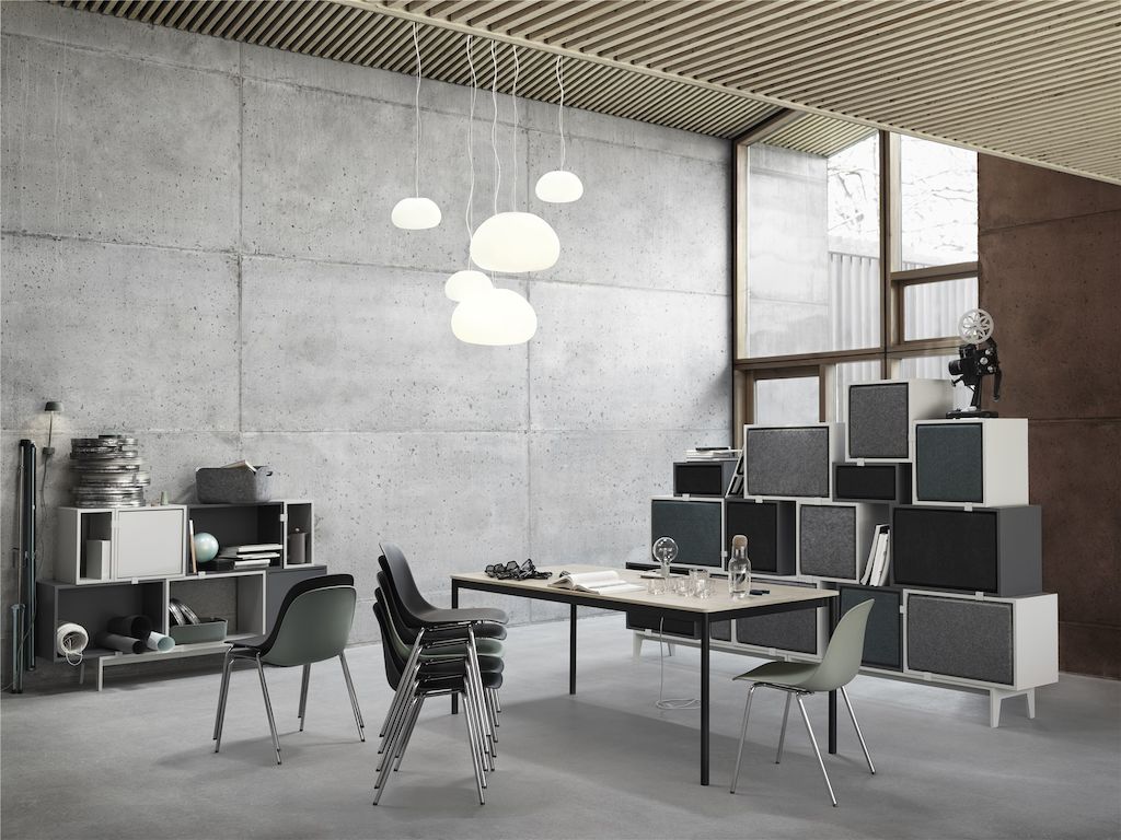 Muuto Fiber Stacked Base Table Fluid